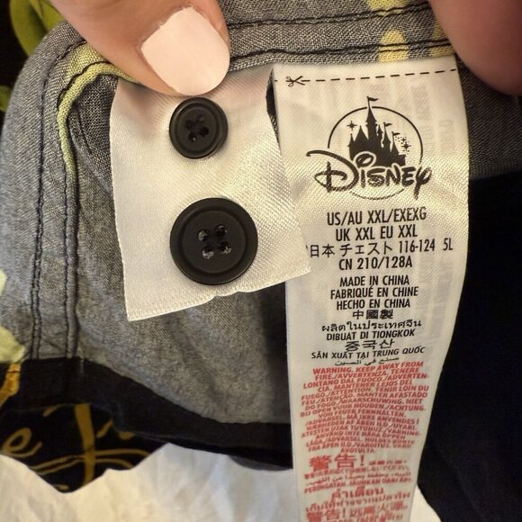 Disney Kermit the Frog Men’s XXL Button Up Shirt PBS Sesame Street The Muppets - Picture 8 of 13